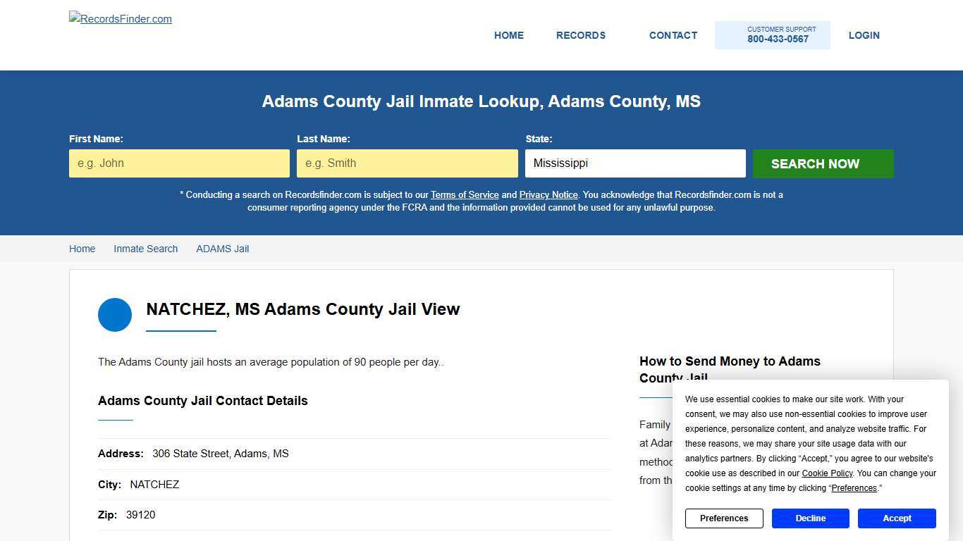 Adams County Jail Roster & Inmate Lookup