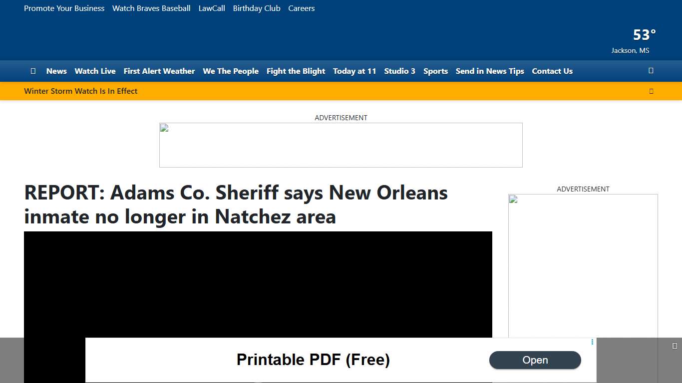 REPORT: Adams Co. Sheriff says New Orleans inmate no longer in Natchez area